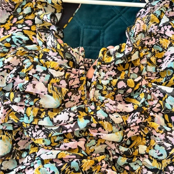 Free People Floral Blouse - Yellow and Pink - Picture 2 of 4